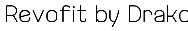 Revofit by Drakoheart font preview